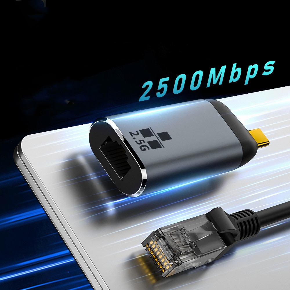 USB C 2.5G ̴ , CŸ-RJ45 LAN Cat6/7/8 ̺ Ŀ, 2500Mbps Ʈũ ī, Windows7/8/10 MacOS10 ƮϿ